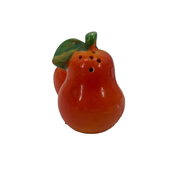 Vintage Salt & Pepper Shakers Connected Pumpkin Gourd Ceramic Collectible - Picture 4 of 6